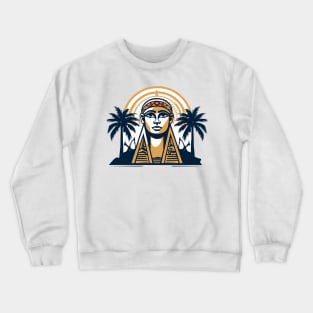 Ancient Egypt Egyptian Mythology: Ancient Pharaoh Icon in Gold Crewneck Sweatshirt